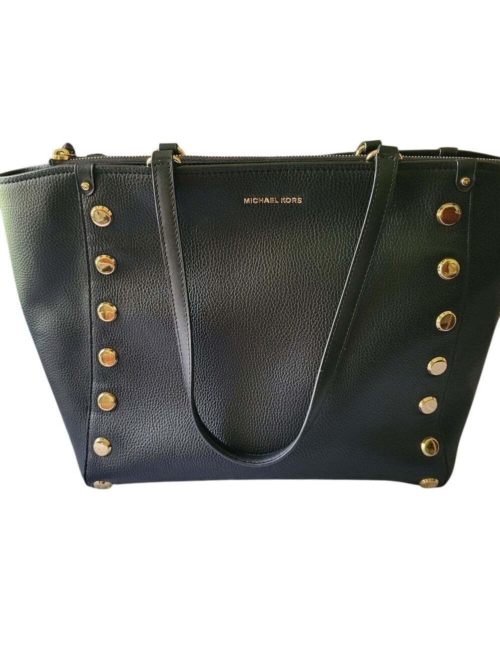Michael Kors Black and Gold Studded Tote - Picture 2 of 9